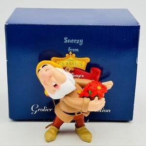 Sneezy Grolier President's Edition Christmas Magic Disney Ornament with Box RARE